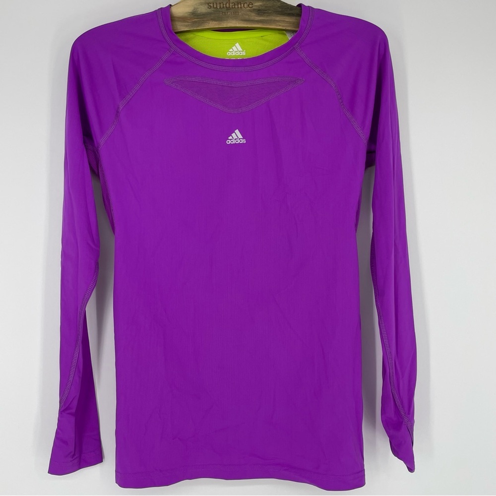 Adidas climalite running sports exercise long sleeve shirt  reflective